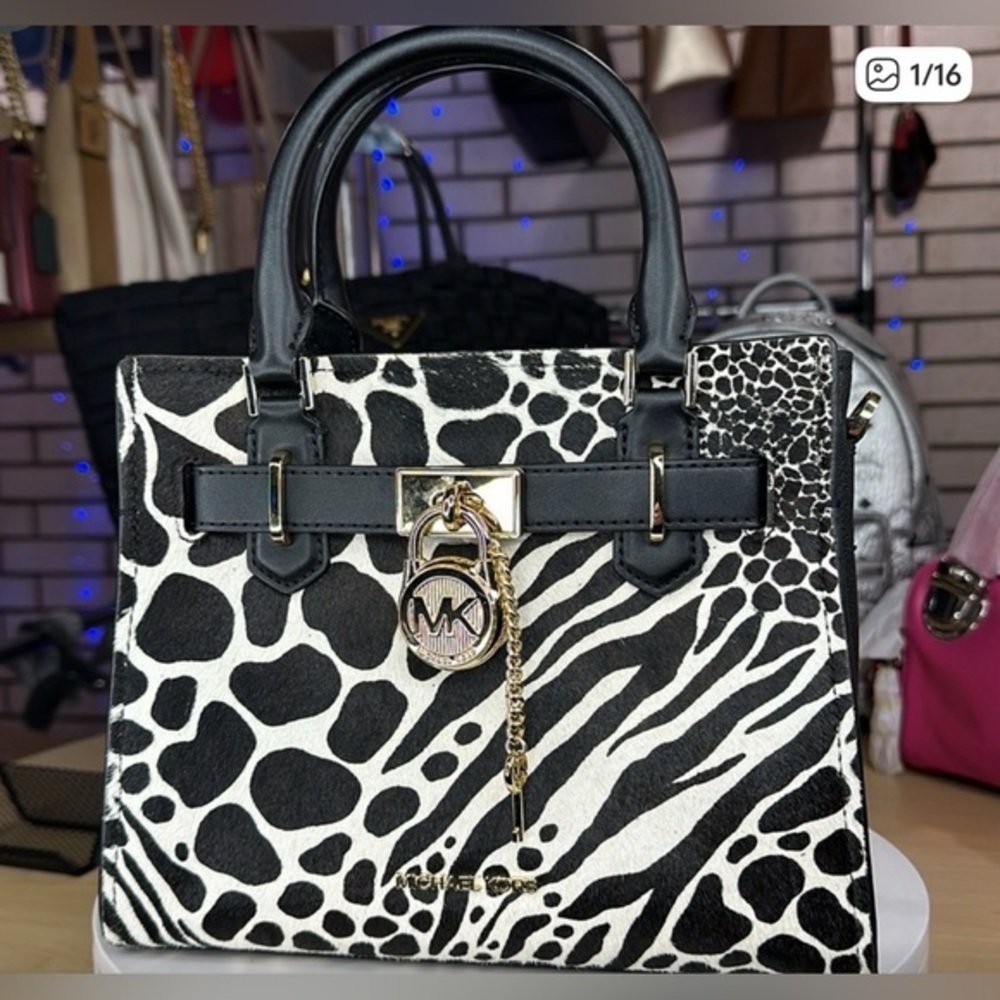 Michael Kors Calf Hair Hamilton Small Satchel MSRP $558